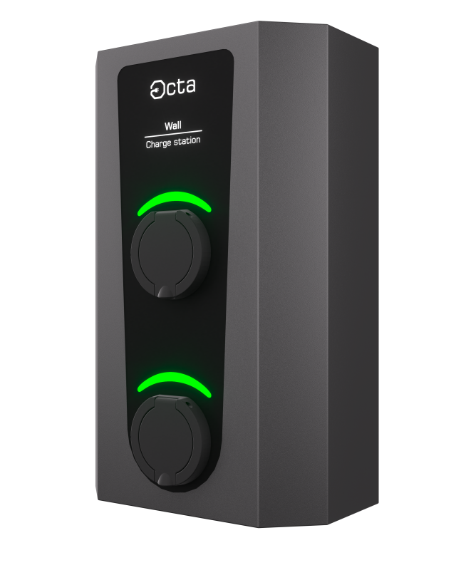 Двопортова зарядна станція OCTA WALL