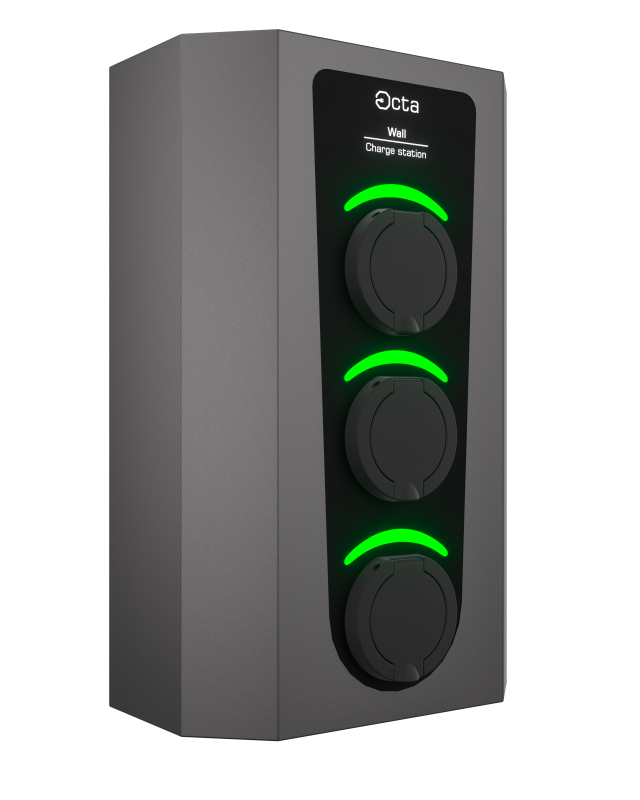 Трьохпортова зарядна станція OCTA WALL